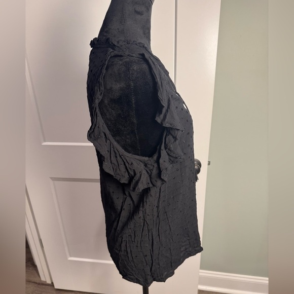 Paige Amala Lace Up Sleeveless Viscos Blouse in Black NWT - Picture 3 of 8